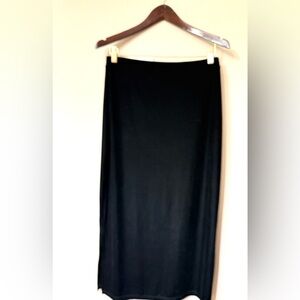 Talbots Classic Black Velvet Maxi Skirt